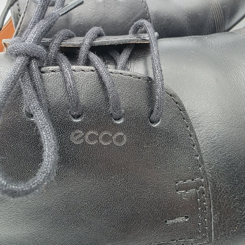 ECCO Mens Cairo Oxford Black Shoes Size 11 Or 11.5 (45) Lace Up Comfort Business